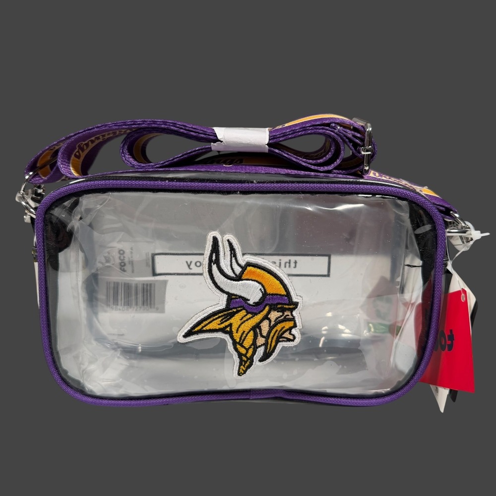 FOCO Clear Crossbody Bag Unisex OS Purple Minnesota Vikings Stadium Approved